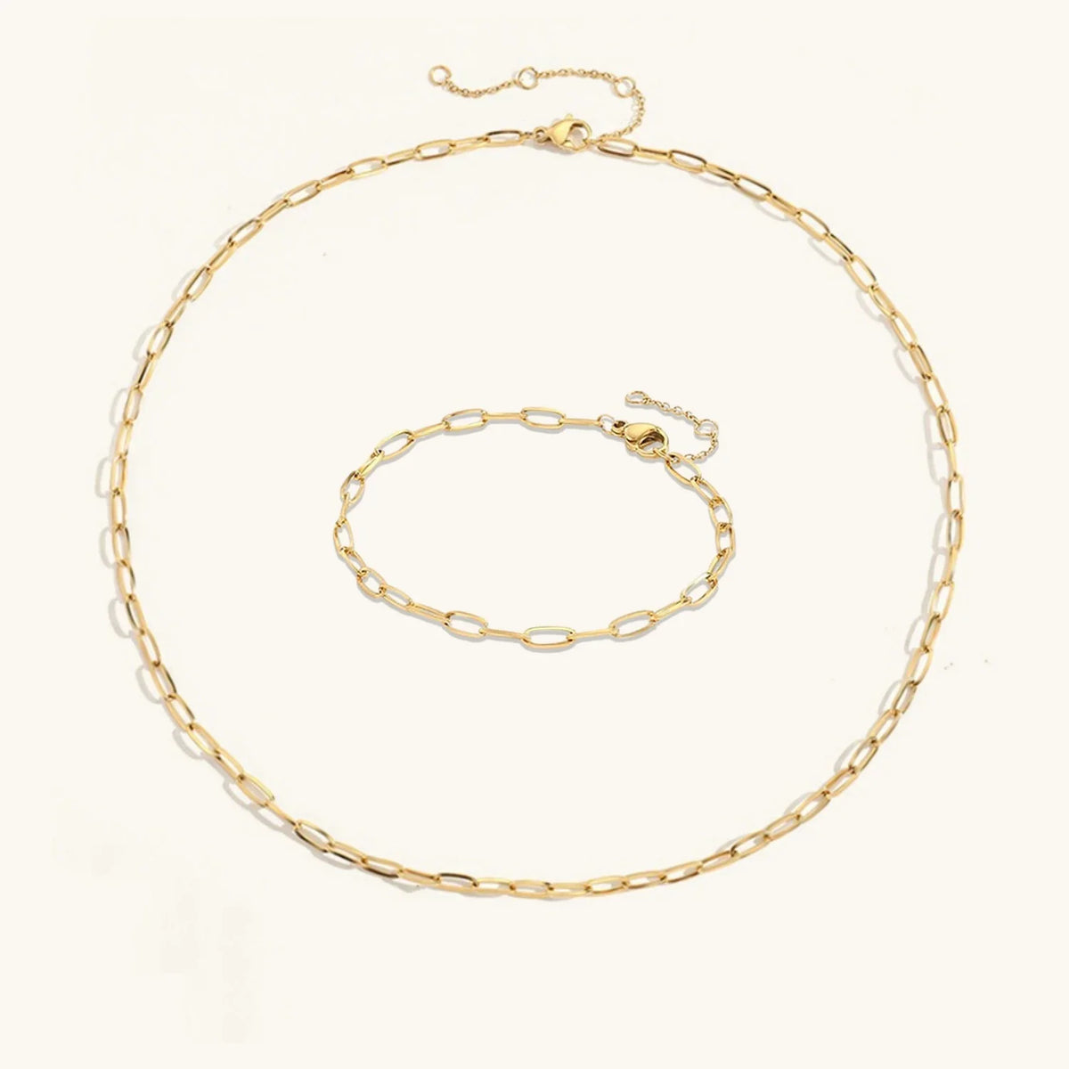 Aurelia Paperclip Chain Set