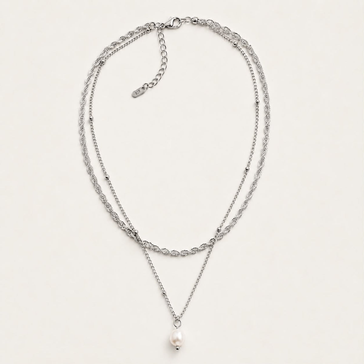 Silver Pearl Harmony Necklace